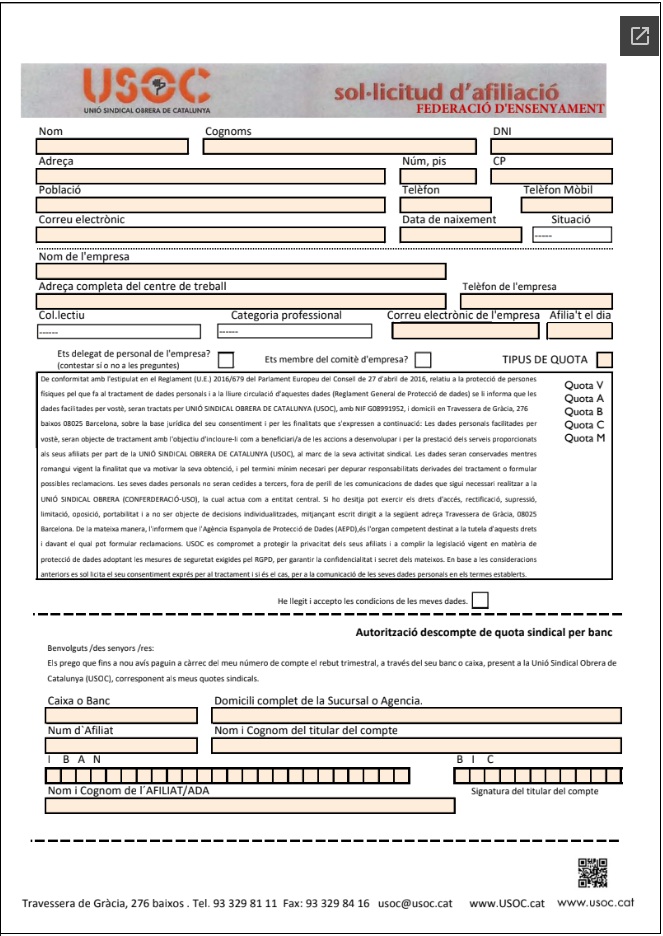 FUll d'afiliació, descarrega-te'l