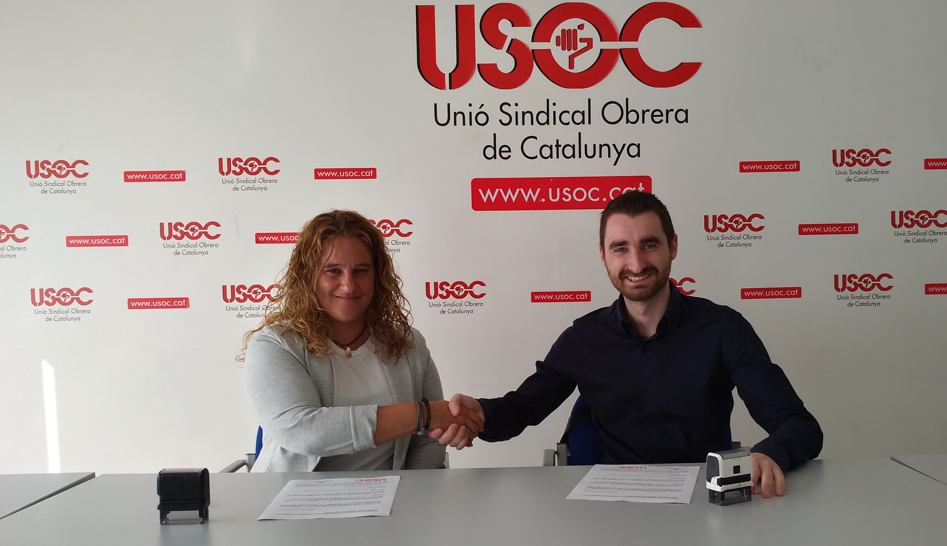 Signatura acord USOC - Institut Numància Formació